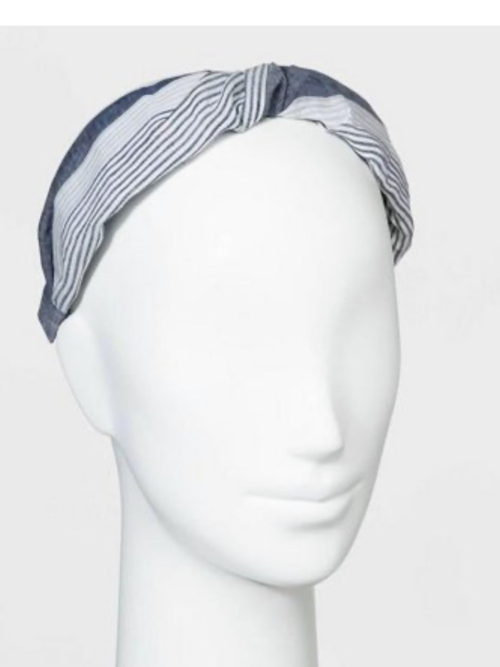 Universal Thread Blue and White Twisted Stripe Headband